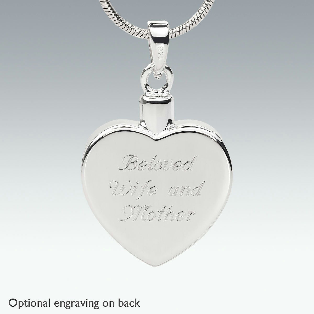 Sterling Silver Engravable Heart Pendant Necklace 16 - 22 Inches |  Jewellerybox.co.uk